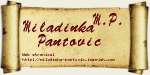 Miladinka Pantović vizit kartica